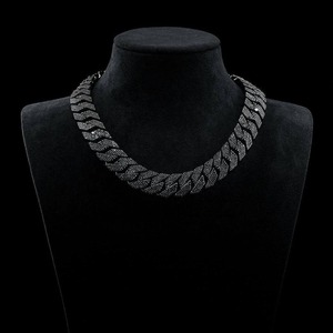 Cadena Cubana de Plata de Ley 925 con Diamantes Moissanite VVS de Alta Calidad, Estilo Hip Hop, Personalizable, Unisex, Venta al Por Mayor - Product Image 1