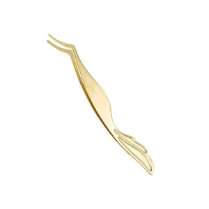 Rose Gold Eyelash <b>Applicator</b> Tweezers Japanese Stainless Steel Anti-Static Precision Lash Extension Tool Custom Private <b>Label</b> - Product Image 1