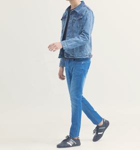 แจ็คเก็ตยีนส์ผู้ชายทรง High Washed  รับสกรีนโลโก้ เสื้อคลุมกันหนาว สตรีทแวร์ วินเทจ ปกคอพับ - Product Image 3