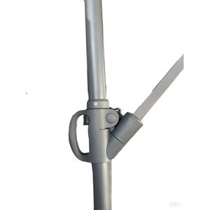 Ombrello da Patio Offset grigio da 10 piedi manovella di facile regolazione dell'inclinazione che appende a sbalzo all'aperto mercato ponte ombrellone da giardino - Product Image 2