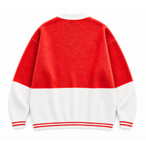 Sweat-shirt universitaire respirant personnalisé Delta Sigma Theta Sorority avec logo brodé sur le devant, rouge et blanc, manches longues, décontracté, pour femme - Product Image 4