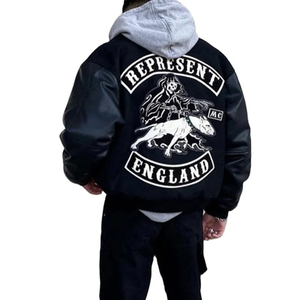 Custom Made Patch Embroidery Heat Transfer Print High Fashion Street Style <b>Summer</b> Stand <b>Bomber</b> <b>Jackets</b> Casual Wear Snap Button - Product Image 5