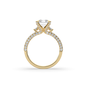 3 Ct <b>Emerald</b> Cut Lab Grown Diamond <b>Ring</b> 925 <b>Silver</b> Gold Unique Style Lightweight Engagement <b>Ring</b> for Women - Product Image 4