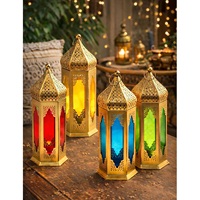 Lanterne de Ramadan au design attrayant, festival des lanternes marocaines, art en fer fait main, durable, écologique, personnalisable, lanterne à bougie en métal pour la maison