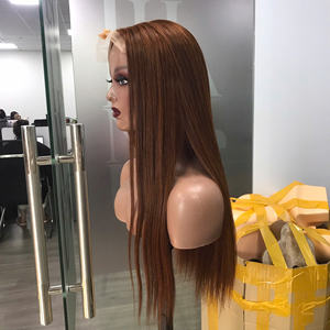 Meilleur prix Super cheveux doublement étirés de qualité supérieure cheveux raides couleur brune personnaliser perruque vietnamienne cheveux humains bruts/vierges - Product Image 2