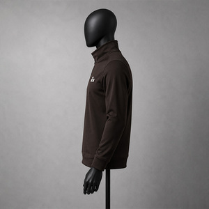 Unisex Winter <b>Quarter</b> <b>Zip</b> Pullover Sweatshirt top quality Button-up collar <b>Sweaters</b> Streetwear solid Breathable High Quality - Product Image 3