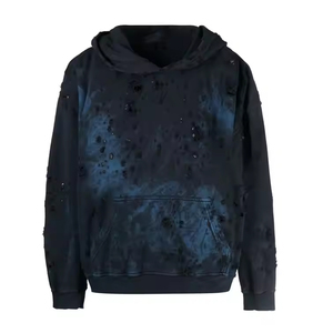 เสื้อฮู้ดแขนยาวสำหรับผู้ชายผ้าคอตตอนสีพื้นสีล้วนแบบลำลองทรงสลิมฟิตดีไซน์ใหม่ - Product Image 1