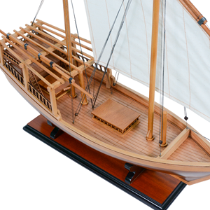 Modelo de Barco Dau de Madera de Cedro Hecho a Mano, Decoración Náutica Pintada para Hogar u Oficina, Hecho en Vietnam, Regalo para Hoteles, Contacto para Venta al Por Mayor - Product Image 6