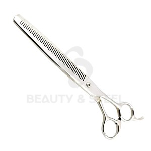 Professional Stainless Steel Hair Cutting Scissors with Bamboo Style Handle and Hexagon Finger <b>Ring</b> Design - Product Image 5