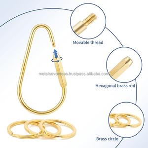 พวงกุญแจรูปตัวดีทำจากทองเหลืองแท้คุณภาพสูงหัวเข็มขัดรูปหยดน้ำบริสุทธิ์พวงกุญแจโลหะสมัยใหม่ - Product Image 3