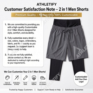 กางเกงวิ่งออกกำลังกายผู้ชายแบบ 2 in 1 รุ่น Modest Athletic Shorts พร้อมกางเกงรัดรูปด้านใน ให้ความสบายในการออกกำลังกาย ฟิตเนส เทรนนิ่ง ยิม วอร์คเอาท์ และชุดกีฬา - Product Image 6
