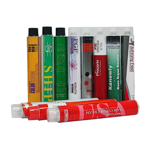 Tube en aluminium personnalisé à 99,7 %, couleur au choix, forme plate et ronde pour cosmétiques, finition polie/mate et capuchon en plastique, 50-120 ml - Product Image 1