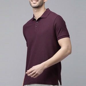 Camiseta de Manga Corta para Hombre, Cuello Alto, Diseño Holgado, Color Sólido, 100% Algodón, Corte Regular, Informal, Transpirable, Tejido de Punto - Product Image 4