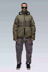 Veste technique pour homme, streetwear tactique, coupe-vent, imperméable, cyberpunk, cargo, multi-poches, à capuche, utilitaire, urbaine, pour l'extérieur - Product Image 2