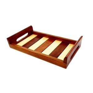 New Wooden Serving Tray Acacia Wood Serving Tray with Handles Wooden Serving Tray Coffee Table - Product Image 1