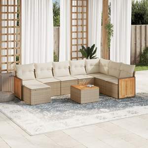 Conjunto de Sofás de Jardín Color Beige - Product Image 1