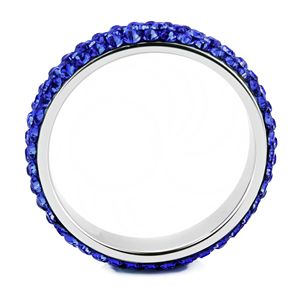 TK3838-High Polished Stainless Steel <b>Ring</b> with Top Grade Crystal Sapphire Dishes & <b>Plates</b> - Product Image 3