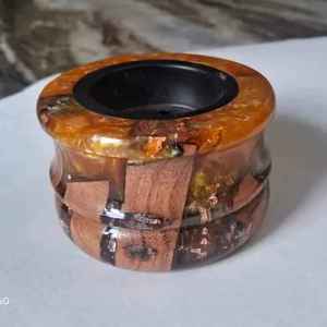 Top Rated Epoxy Resin Wood Inlay Bakhoor Burner Arabic Mabkhara Incense Holder Oud Burner Ramadan Eid Gift Office <b>Decor</b> <b>Accent</b> - Product Image 2