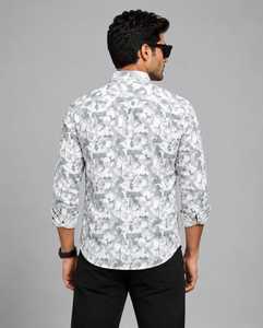 เสื้อเชิ้ตผู้ชายพิมพ์ลายดอกไม้ แขนยาว คอปกเหลี่ยมเดี่ยว สไตล์ลำลอง ติดกระดุม ผ้าทอ แบบกระดุมแถวเดียว ODM เหมาะสำหรับใส่ในช่วงฤดูใบไม้ร่วงและวันหยุด - Product Image 2