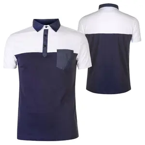 Polo de golf de manga corta de verano para hombre transpirable de alta calidad con logotipo bordado Polo de uniforme personalizado para hombre