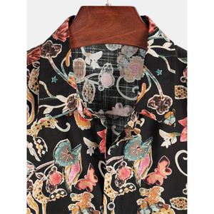 Camisa hawaiana abotonada barata de verano 2024, camisas casuales de manga corta con estampado completo personalizado para la playa para hombres con estampado de logotipo personalizado - Product Image 3