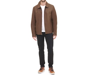 2026 High Quality Men's Autumn Fashion Casual Wear Durable <b>Canvas</b> Fabric 100% Genuine Men's Sheep Skin Leather <b>Jacket</b> - Product Image 2