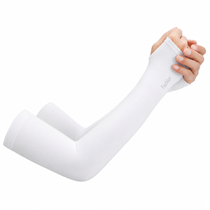 Mangas de compresión deportivas para mujer, color negro liso, transpirables, con protección UV, para baloncesto y ciclismo, personalizadas por OEM. - Product Image 2