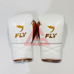 ถุงมือชกมวย MMA แบบสั่งทำพิเศษ % หนังแท้ ถุงมือฝึกซ้อมระดับมืออาชีพ ระบายอากาศได้ดี ซับเหงื่อ ปิดแบบผูกเชือก - Product Image 3