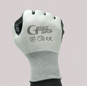 Guantes de Seguridad MITRA Recubiertos de Nitrilo Negro, Textura de Grano Completo, Puño de Punto Antideslizante, Uso General - Product Image 4