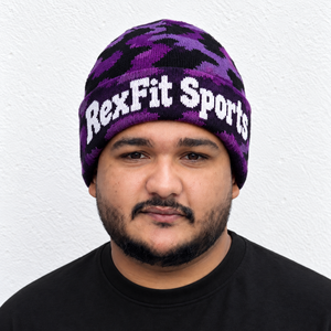 Bonnet en tricot camouflage personnalisé avec revers et lettres, unisexe, style streetwear, chapeau d'hiver avec design pliable, OEM ODM, couvre-chef d'extérieur - Product Image 1