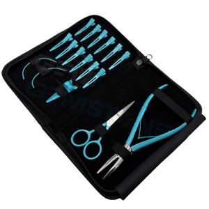 Kit d'outils professionnels durables et réutilisables en acier inoxydable pour extensions de cheveux, ensemble d'installation Micro Link, pinces, aiguilles, fil pour cheveux - Product Image 6