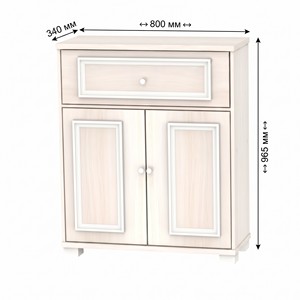 Meuble à chaussures moderne en bois 25_0036, 1 tiroir, 2 portes, 4 niveaux, capacité 14-19 paires, panneau encadré, organisateur d'entrée, rangement autoportant - Product Image 2