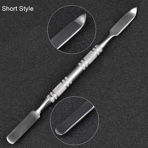 1 pièce Spatule de mélange professionnelle en acier inoxydable à double tête pour couleurs de vernis à ongles, outil de nail art et de design DIY - Product Image 3