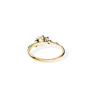 แหวนเพชรเพาะเลี้ยง 0.56 กะรัต ทรงกลม แหวนหมั้น ทองคำขาว 14K แหวนแต่งงาน รับรองโดย IGI ความใส VS การเจียระไนระดับ Excellent - Product Image 4