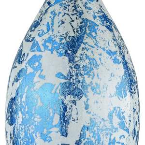Moderno Florero de Metal Abstracto Azul y Blanco, Pieza de Arte Decorativa Hecha a Mano para Sala de Estar, Decoración de Interiores del Hogar - Product Image 5