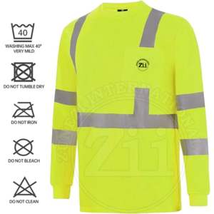 Sudadera de Seguridad de Alta Visibilidad ANSI Clase 1 FR, Transpirable, con Luz LED Intermitente, Impermeable, Reflectante, Uniforme de Trabajo para Hombre - Product Image 2