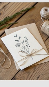 Elegant Handmade Dried Flower Paper Greeting <b>Cards</b> Rustic Minimalist Birthday <b>Cards</b> Natural Bouquet Design Multi-Purpose <b>Cards</b> - Product Image 1