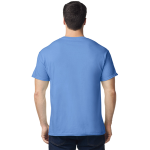 เสื้อยืดผู้ชายสีน้ำเงิน ผ้าฝ้ายพรีเมียม คอกลม แขนสั้น สไตล์ลำลอง เสื้อเปล่าสำหรับสกรีนโลโก้ ขายส่งเสื้อผ้า - Product Image 3