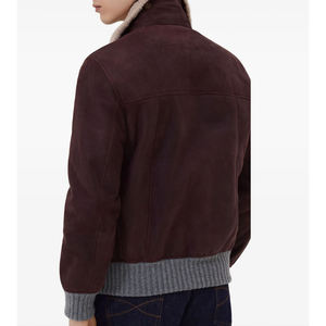 Chaquetas de Motocicleta de Piel de Oveja Transpirables, Impermeables y de Secado Rápido para Hombre, Chaquetas de Cuero a la Moda para Otoño e Invierno con Cuello Alto y Logotipo Frontal - Product Image 6