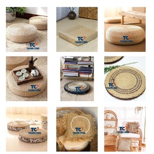 Vente en gros POUF fonctionnel en jacinthe d'eau avec élégant POUF décoratif en jacinthe d'eau OEM Vietnam Meilleur prix Approvisionnement rapide en exportation - Product Image 2