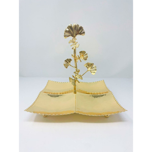 High Grade Gold Plated Elegant Look Prime Quality Metal Made Food Serving Dinnerware Bowls And <b>Tray</b> Table Centerpiece Supplies - Product Image 4