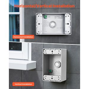 Scatola di giunzione elettrica esterna impermeabile 4.5 x 2.8 x 2 pollici per condotti da 1/2-3/4 pollici e condotto elettrico da 1 pollice - Product Image 5