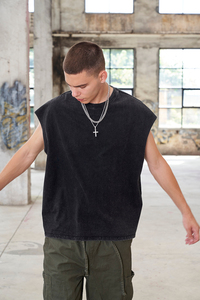 Camiseta sin mangas para hombre, de algodón suave, para gimnasio, fitness, entrenamiento, OEM - Product Image 4