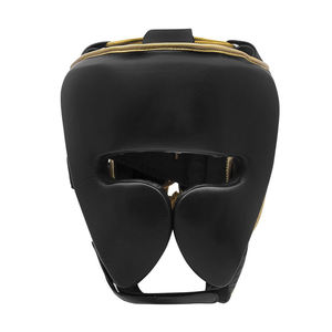 Casque de boxe en cuir véritable, MMA, Kickboxing, Muay Thai, protège-tête à menton ouvert, casque de combat pour arts martiaux - Product Image 1