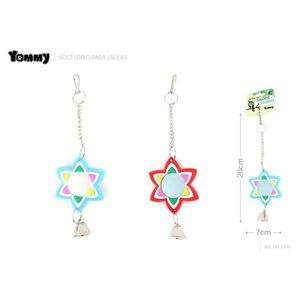 Yommy Bird Toy <b>Mirror</b> <b>Star</b> Shape 20cm Hanging Accessory For Cages - Product Image 1