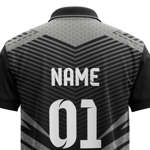 เสื้อคริกเก็ตผู้ชายแบบสั่งทำพิเศษ แขนสั้น โพลีเอสเตอร์ 100% พิมพ์ลายด้วยความร้อน เสื้อกีฬา กันยับ แห้งเร็ว - Product Image 5
