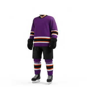 Wholesale Custom Long Sleeve Hockey Hoodies Fleece Polyester Sublimation Printed Hockey Uniform - Product Image 6