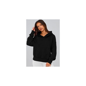 Sweat-shirt à capuche surdimensionné en polaire pour femme, coupe ample, style streetwear - Product Image 3