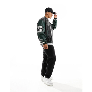 Vestes universitaires de qualité supérieure en gros, style cool, coupe oversize, respirantes, avec logo personnalisé, service OEM - Product Image 2