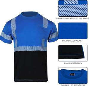 Chemise de travail unisexe orange haute visibilité en coton avec bandes réfléchissantes, poche poitrine unie, uniforme de sécurité coupe-vent, détection des aiguilles - Product Image 1
